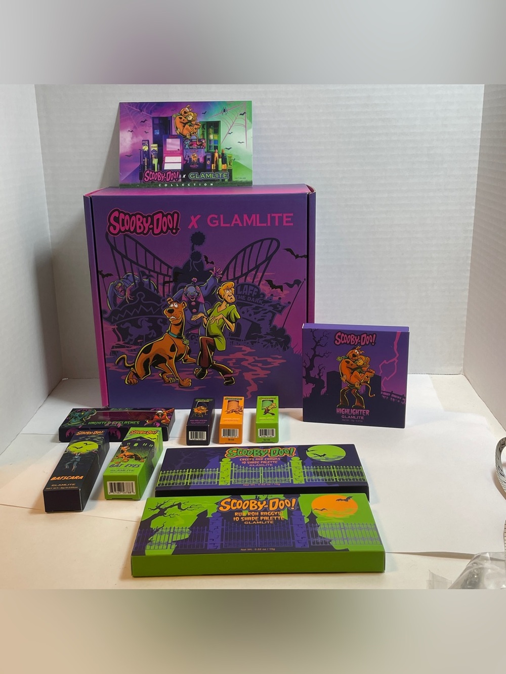 GLAMLITE Scooby-Doo X Glamlite Ruh-Roh PR BOX WHOLE COLLECTION 9 items RARE HTF